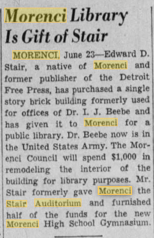 Stair Auditorium - June 24 1942 Library Donation (newer photo)